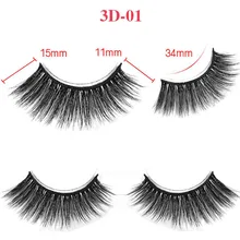 1 пара 3D ручной работы норки отдельные пучки ресниц натуральные Накладные ресницы Поддельные Наращивание ресниц для Красота макияж D22