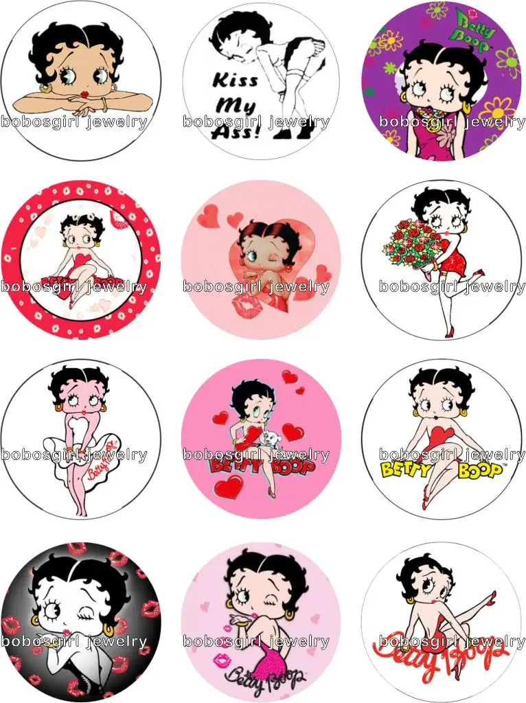 

girls doll snap button Jewelry photo Round cabochon flat back Gl202