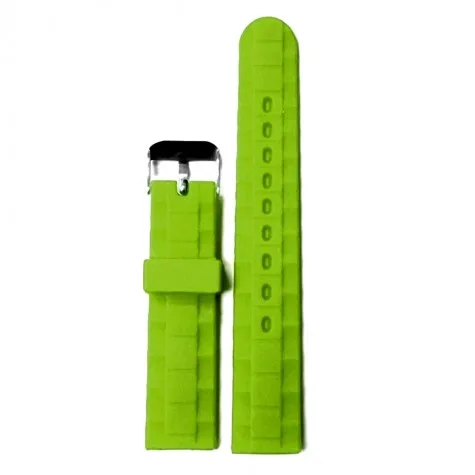 18mm Grass Green Silicone Jelly Rubber Ladies Men Watch Band Straps WB1060U18JB
