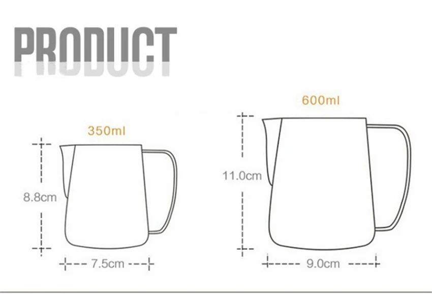 350 мл/600 мл Нержавеющая сталь Кофе кружка для взбивания молока кувшин многоцветный молочник для кофе эспрессо бариста Кофе инструмент Caffeeware