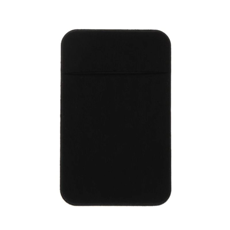Держатель для мобильного телефона с отделением для кредитных карт и карманом на клейкой резинке - Цвет: black