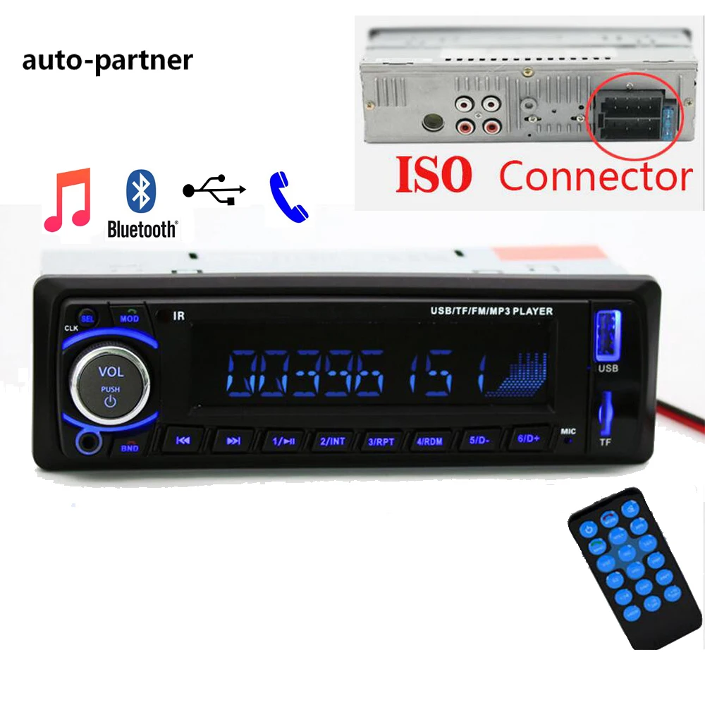 Auto radio Car Radio 12V Bluetooth V2.0 SD USB MP3 WMA Car Audio Stereo