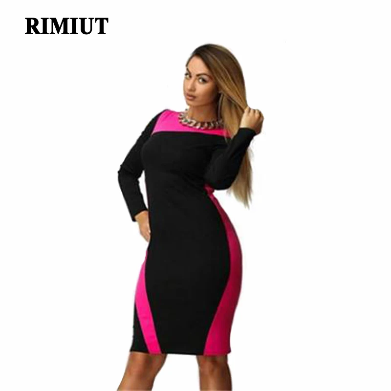 

New Big size 6XL 2017 Summer Dress Casual long sleeve women Loose patchwork dresses plus size women clothing 6xl Fat MM dress