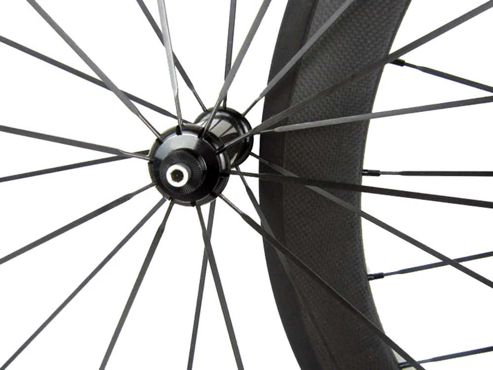 Perfect Front 60mm Rear 88mm Carbon Road Bike Wheel Straight Pull Powerway R36 Hub Light Weight Carbon Wheelset Glossy Matte Finish 700C 5