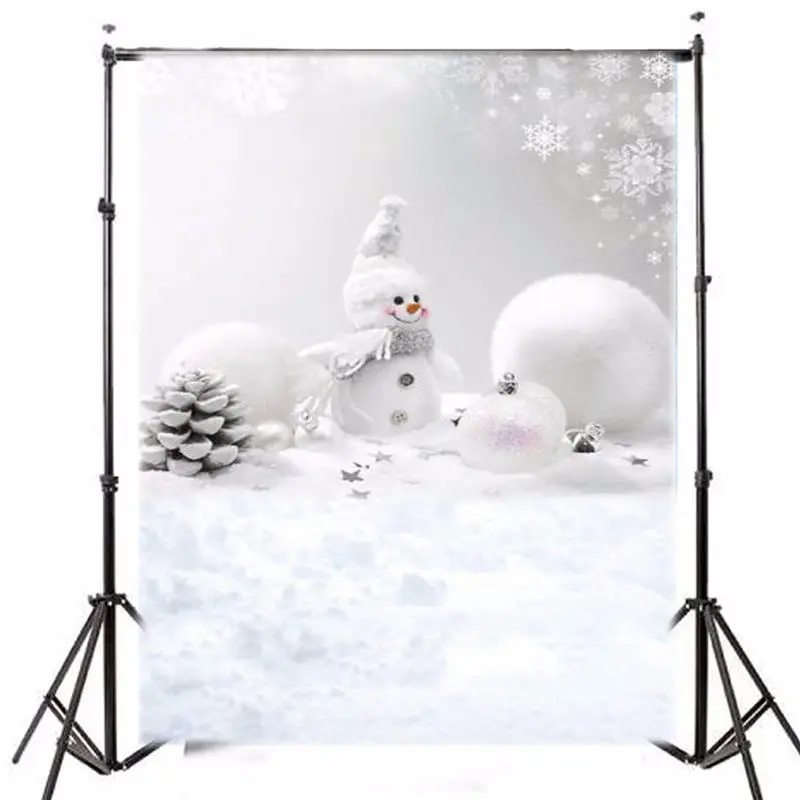 5x7ft Vinyl Photography Background Christmas Snowman Snowball photographic Backdrop for Studio Photo Prop cloth 1 5x2
