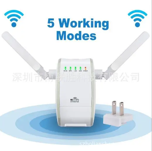 

Dual port wireless router wifi signal amplifier routing expander 300M transmit receive enhanced AP