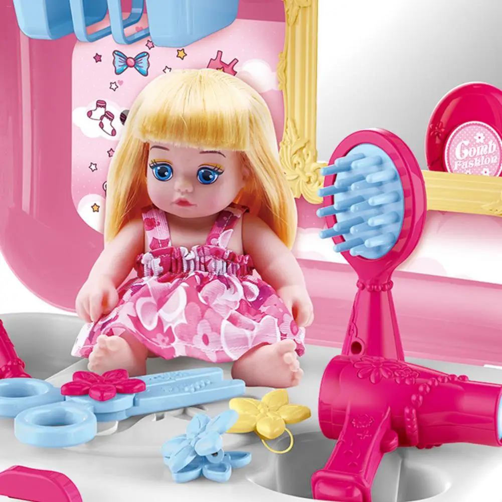 Детский игрушечный набор, детский оформитель косметика, нарядный кукольный домик для девочек, игрушечный макияж, ролевые игры, игрушки для