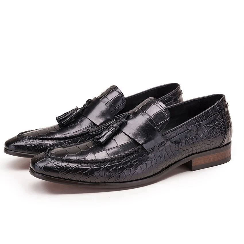 

2016 New Fashion Autumn Real Genuine Leather Formal Brand Man Italian Oxford Men's Dress  Alligator Printed Shoes GLM234
