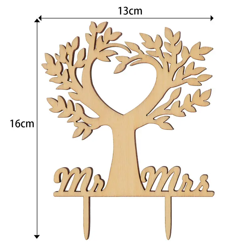 "Mr and Mrs" Antic свадебный торт в стиле "рустик" Топпер лазерная резка древесины буквы украшения для свадебного торта сувениры Поставки обручальные подарки - Цвет: 2