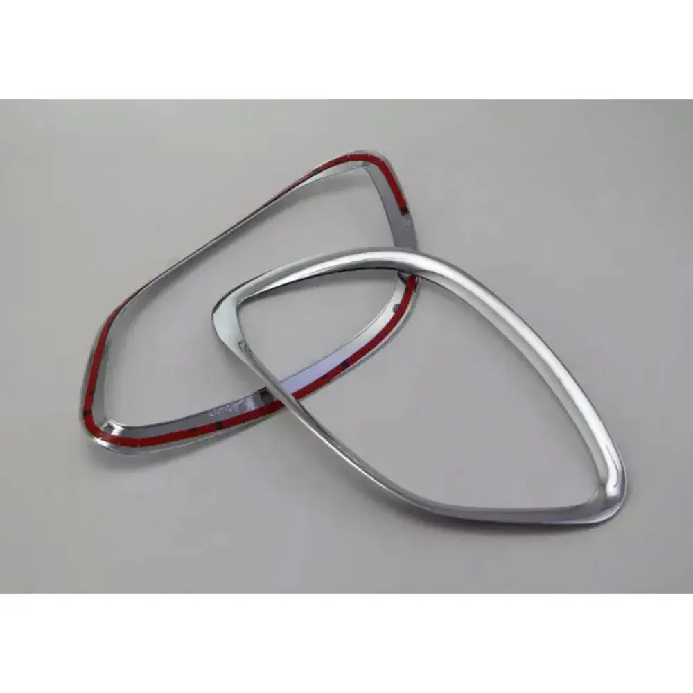 2Pcs Car styling Chrome Front Fog Light font b Lamp b font Cover Trim Fit Benz