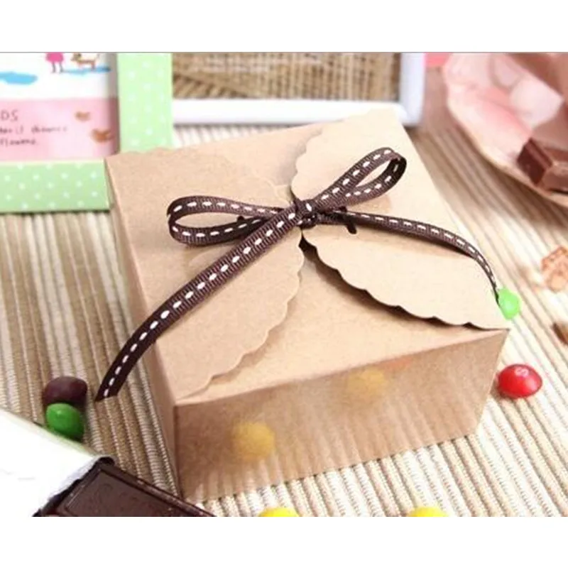 

10 pcs 9*9*5cmRetro Mini Kraft Paper Box,DIY Wedding Gift Favor Boxes,Party Candy Box,Mini Single Cake Box Packaging