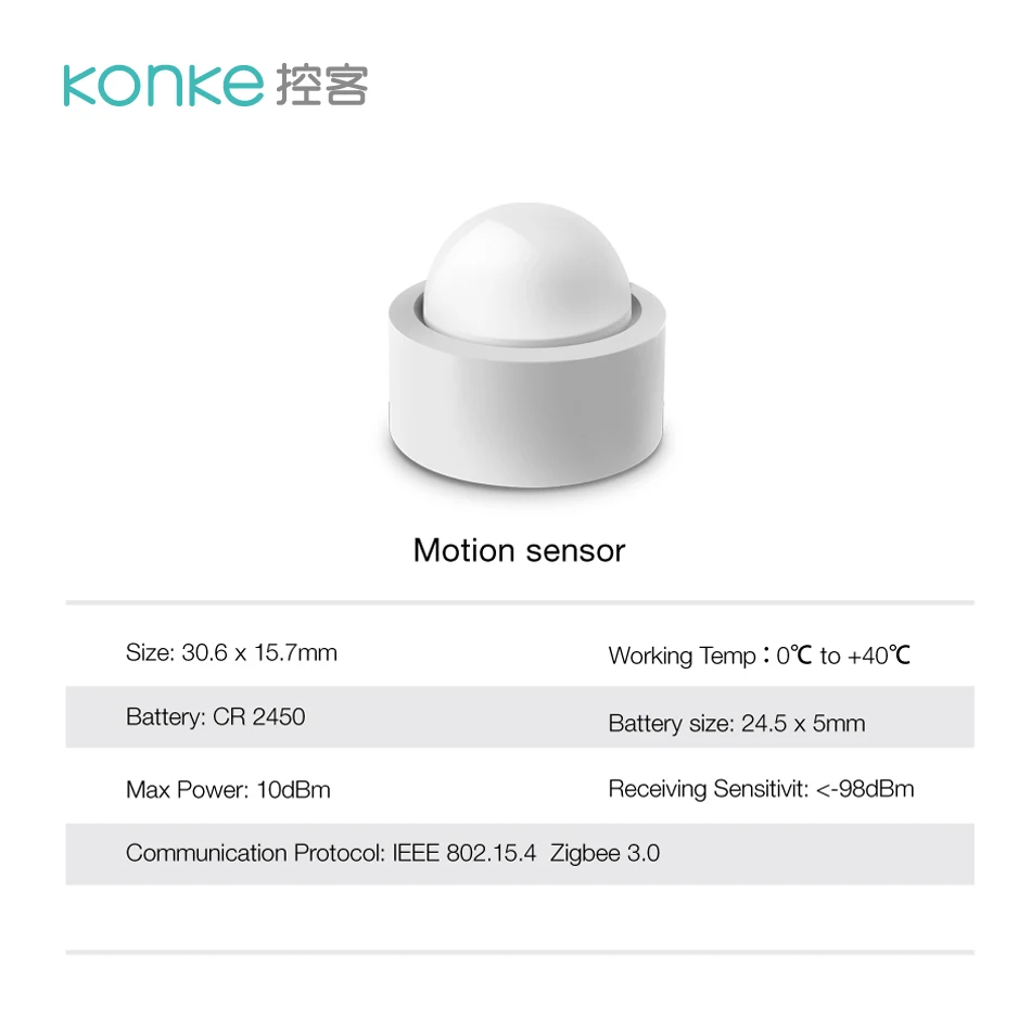  Smart Home Motion Sensor Human Body Sensor ZigBee 3.0 Wireless Connection Light Intensity Motion Se - 4000478277318