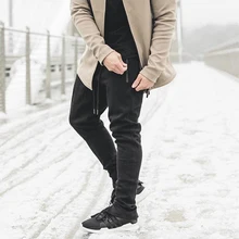 Новые мужские брюки для бега Фитнес Тренировочные штаны брюки мужские Бодибилдинг ящики эластичная лента спортивные штаны осень-зима брюки мужские