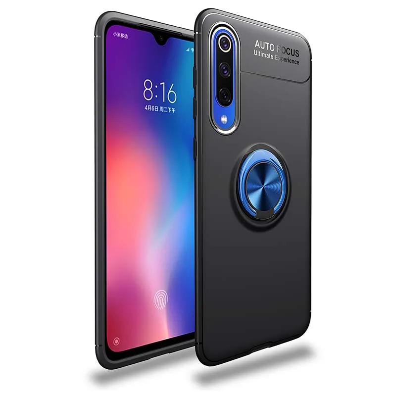 Чехол для Xiaomi mi 8 9 CC9 Примечание 10 Pro CC9E mi 9 SE mi 8 Lite Explorer 9T играть mi 6 5X 6X A1 A2 A3 3 Магнитная Автомобильная Подставка для телефона - Цвет: Blue Black