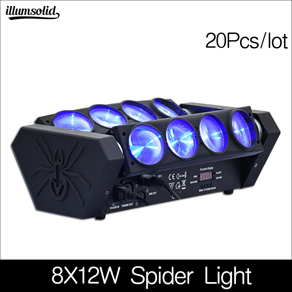 

Stage Moving Head Spider Light 8x12w Bar disco ktv light Professional Stage Light 20Pcs/lot
