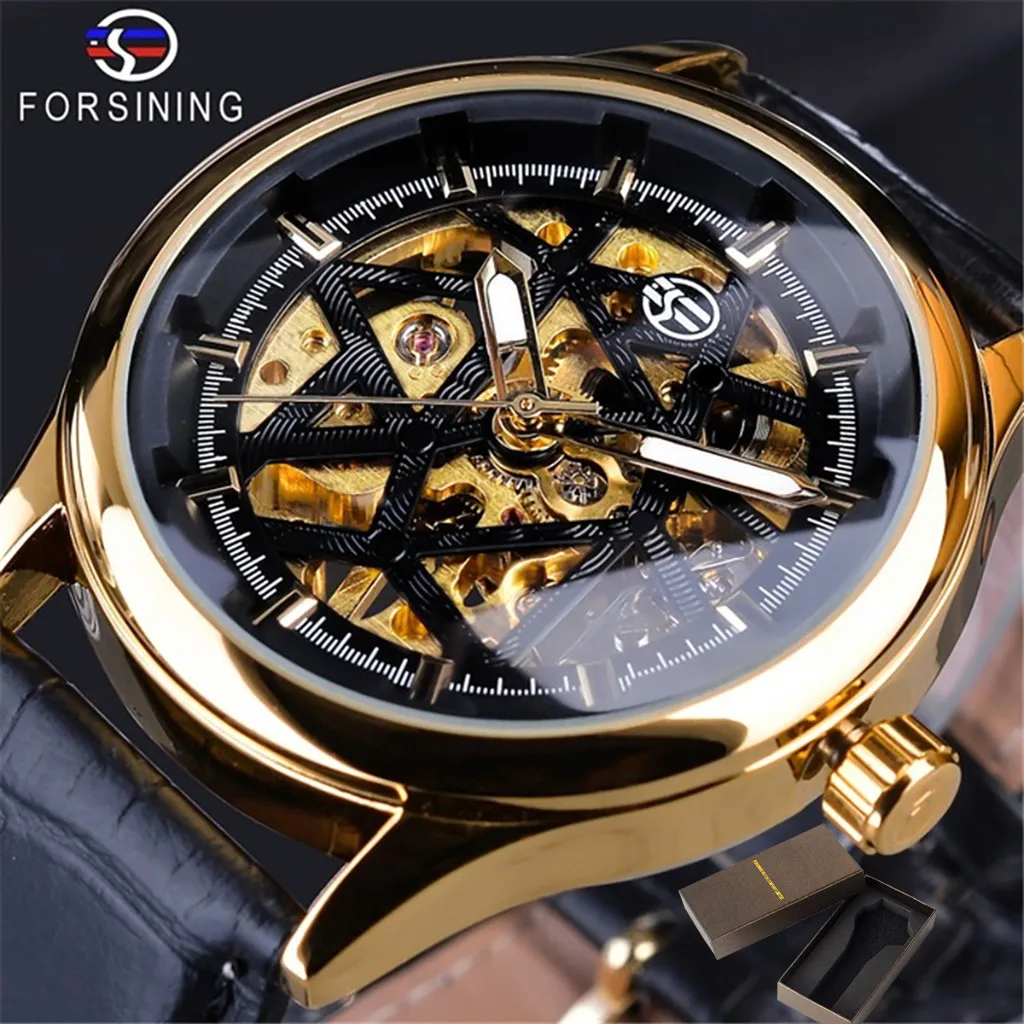 

Mechanical Steampunk Design Fashion Business Dress Men Watch Top Brand Luxury Stainless Steel Automatic Skeleton Watch #4