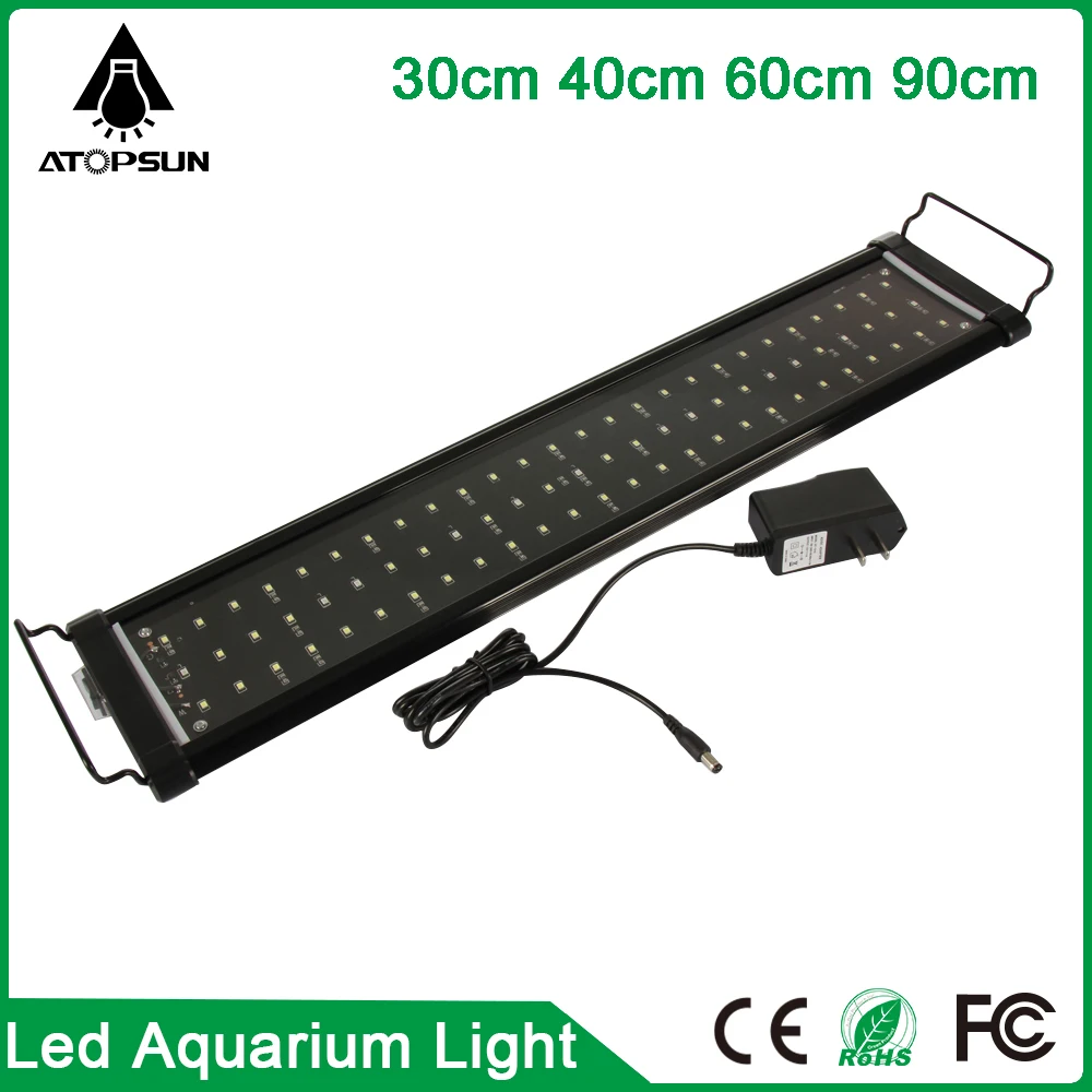 1pcs 30cm 40cm 60cm 90cm LED Aquarium light Fish Tank Lighting aquarium Lamp White Blue 2