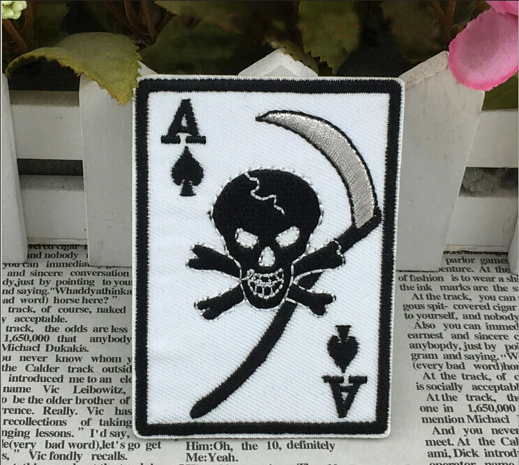 Ace of Spades Tactical Embroidered 3D Badge Militaires Patch Morale