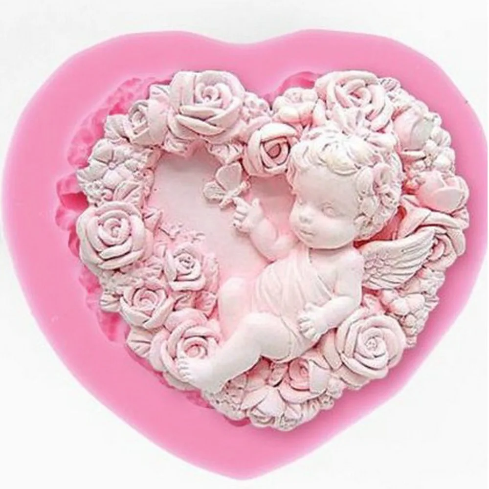 Rose Angel Craft Art Silicone Soap Mold 3D Craft Molds DIY Fimo Resin