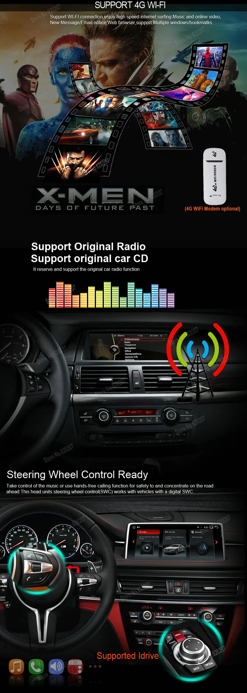 Top Android 7.1.1 FOR BMW 5 Series E60 E61 E63 E64 BMW 3 Series E90 E91 E92 CAR DVD player audio stereo GPS stereo monitor screen 6 Top Android 7.1.1 FOR BMW 5 Series E60 E61 E63 E64 BMW 3 Series E90 E91 E92 CAR DVD player audio stereo GPS stereo monitor screen 6