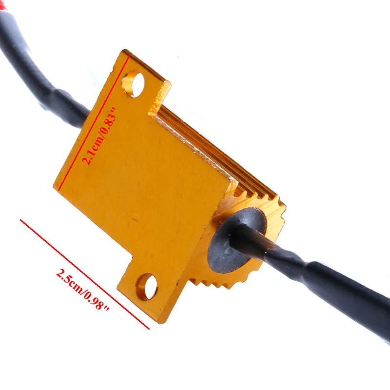 2 шт. светодиодный 25 Вт 6.8Ohm DRL противотуманный светильник Canbus Золотой нагрузочный