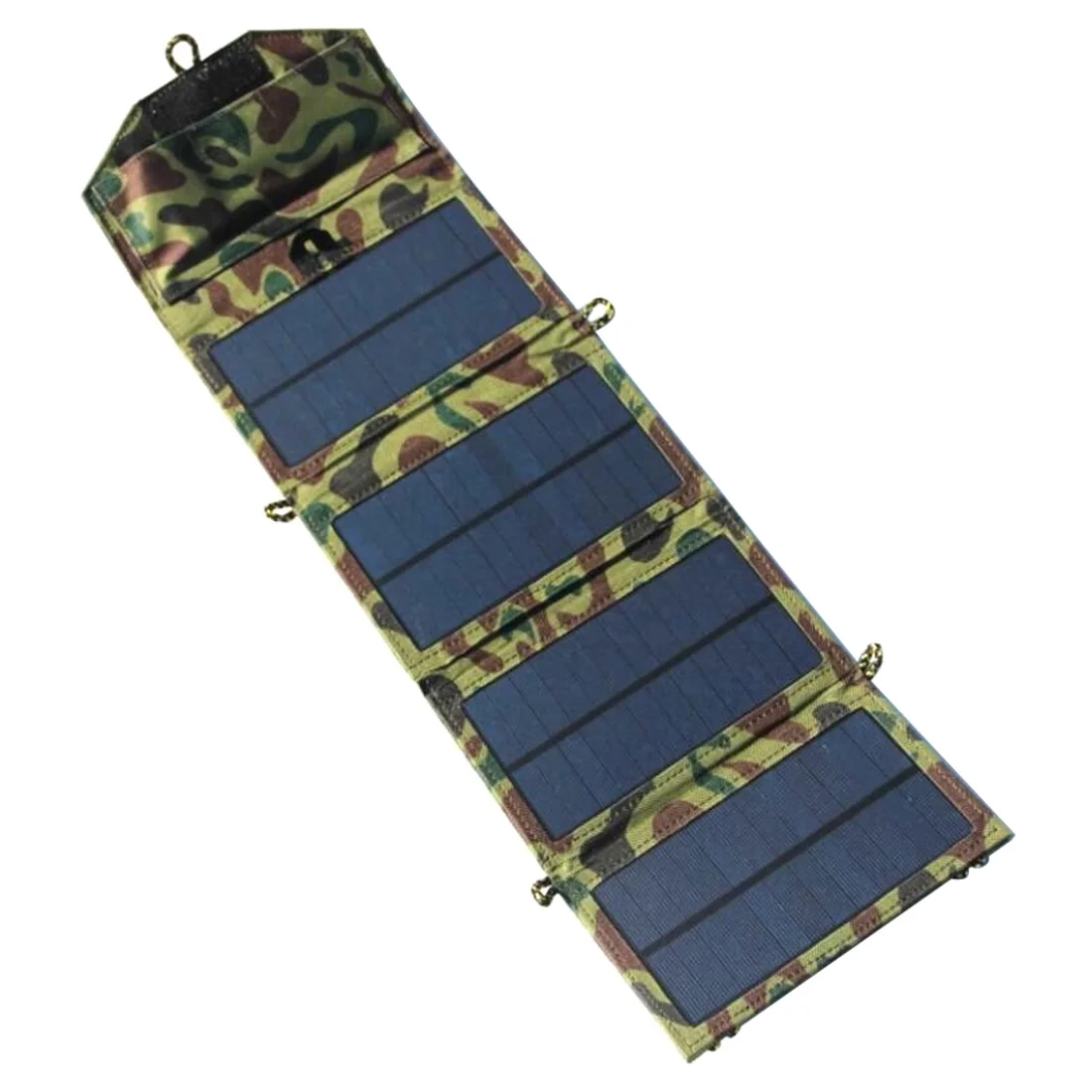 7W 5V портативное солнечное зарядное устройство для мобильного телефона iPhone Складная моно солнечная панель+ Складная солнечная USB зарядное устройство - Цвет: Зеленый камуфляж