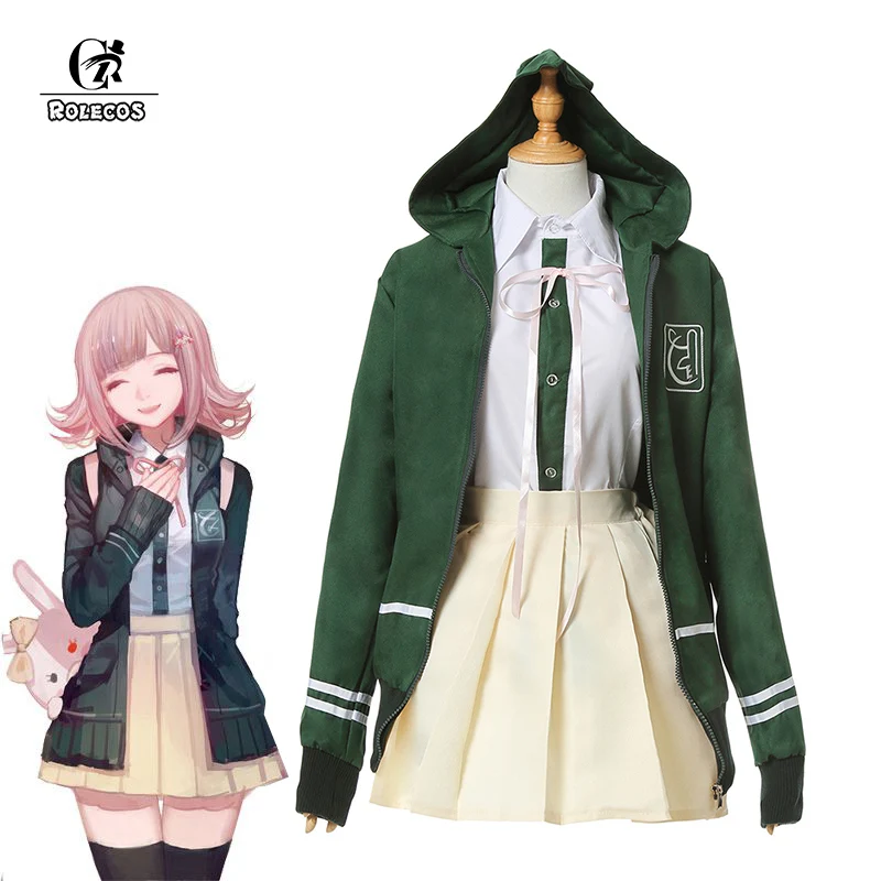 Костюм для косплея ROLECOS супер DanganRonpa 2 Chiaki Nanami школьная форма девочек женская