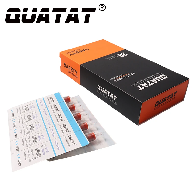 Тату-картридж QUATAT needle Round Shader 10# для макияжа и губ 20 шт./партия Премиум тату-иглы аксессуар для тату