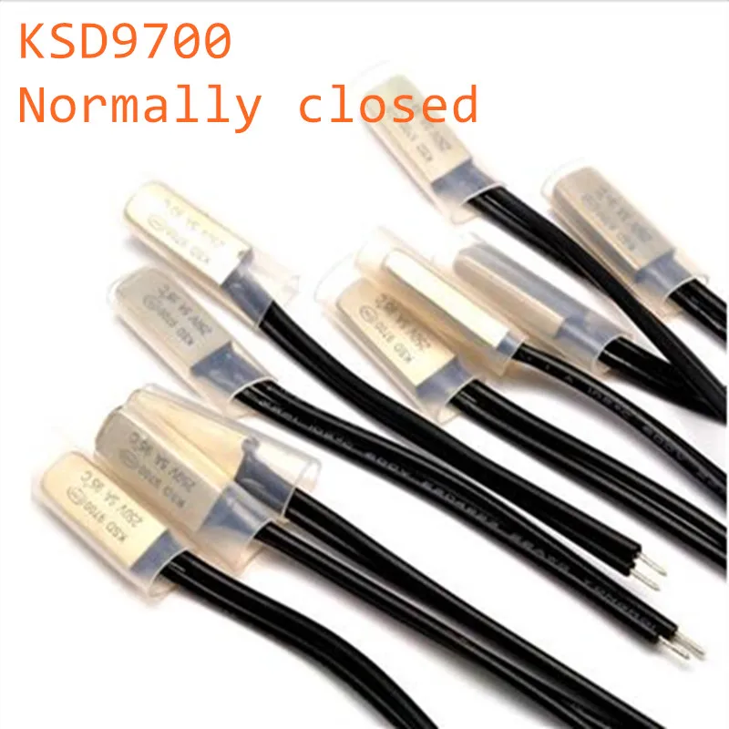 5 шт. KSD9700 250 В 5A биметаллический дисковый переключатель температуры N/C термостат