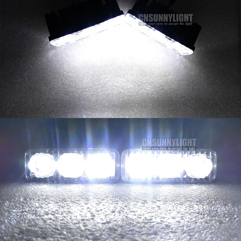 CNSUNNYLIGHT Waterproof Car High Power Aluminum LED Daytime Running Lights with Lens DC12v Xenon White 1set DRL (12)
