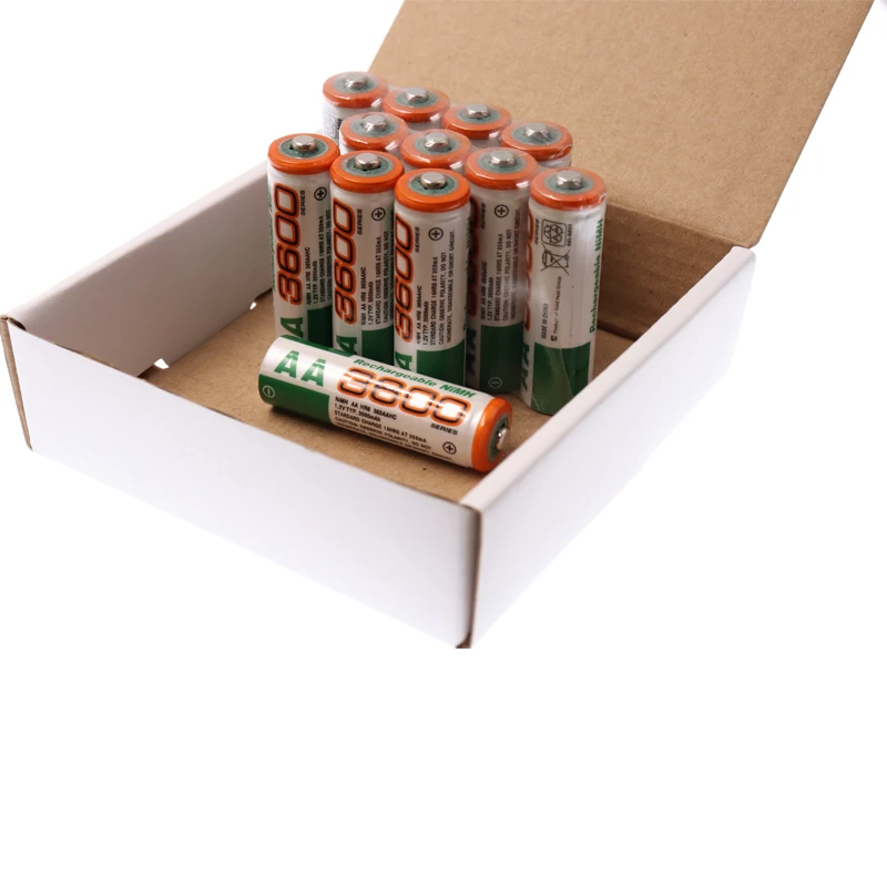 20194/8/12 шт новая батарея AA 3600 mAh аккумуляторная Ni MH 1 2 V AA3600mah для часов мышей
