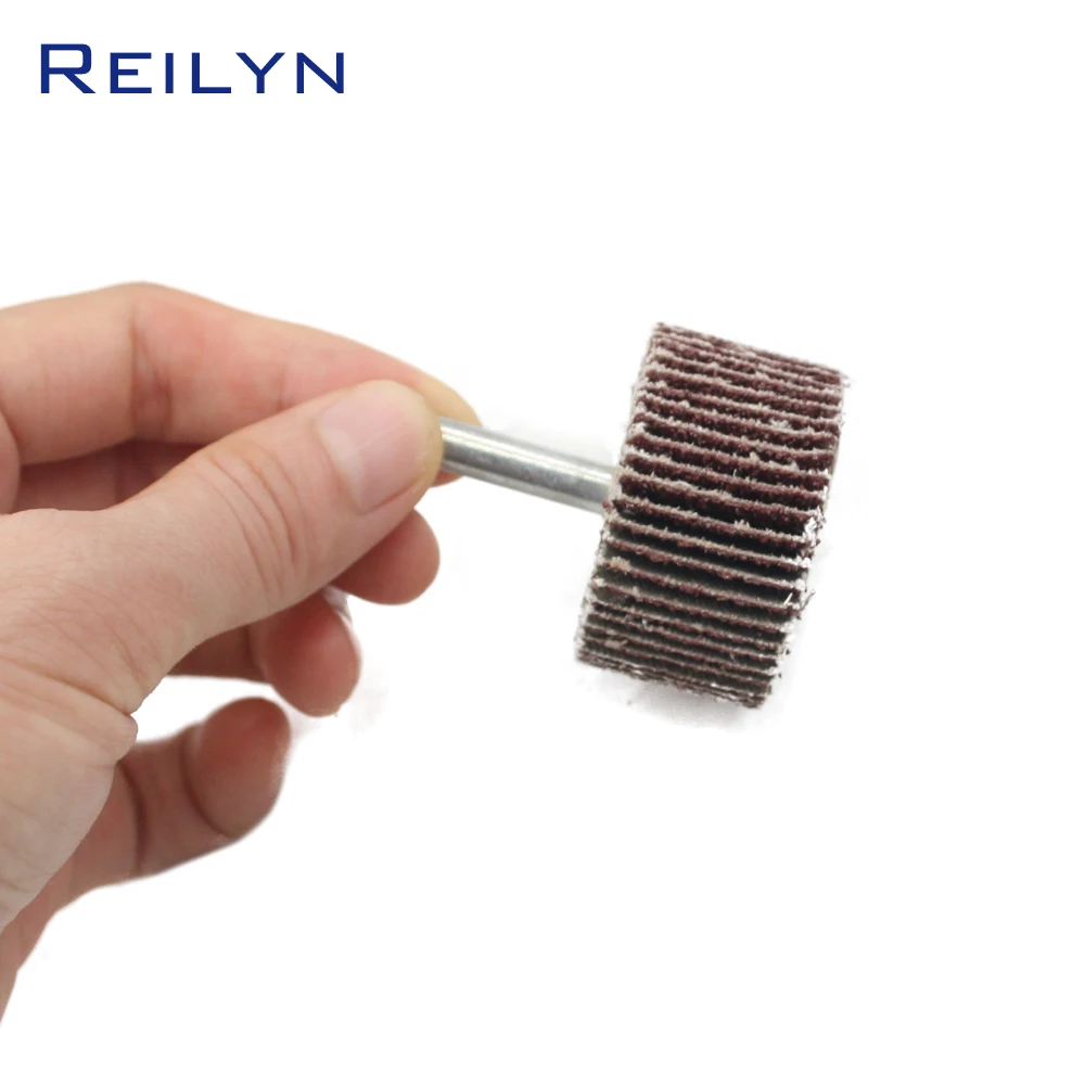 sand paper polishing wheel 6x30/40/50/60/80mm abrasive mops-wheel spindle mops mounted flap wheels grinding bits abrasive block