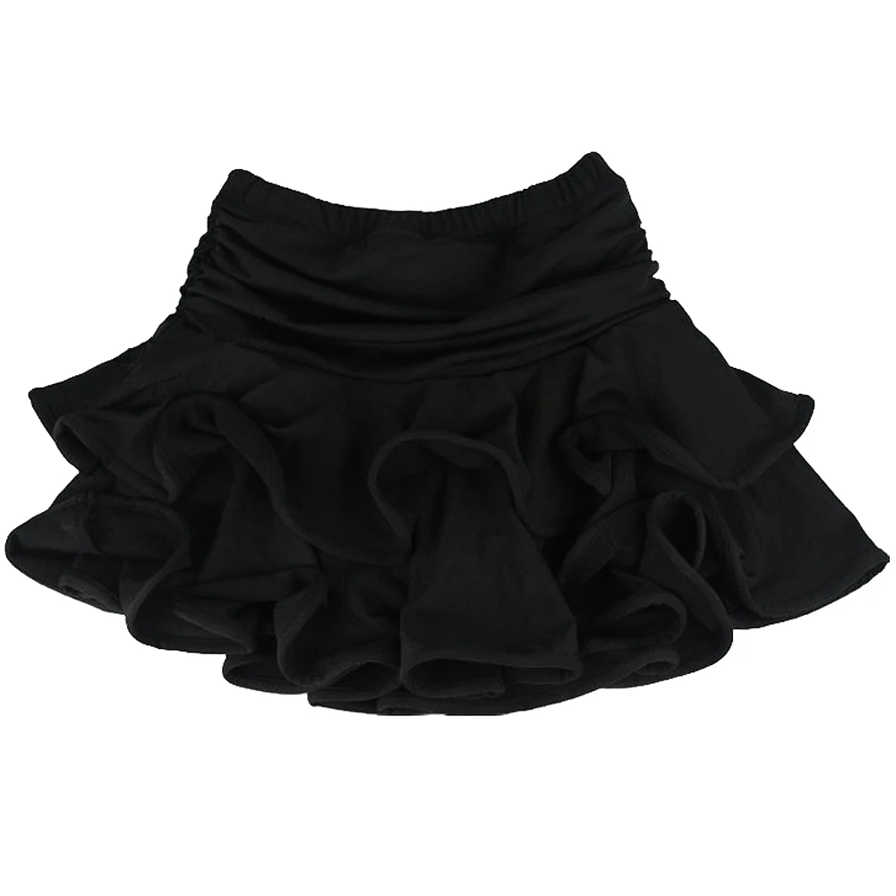 

Girl skirt Latin dance skirt child Latin skirt ballet dance skirts-S,Black