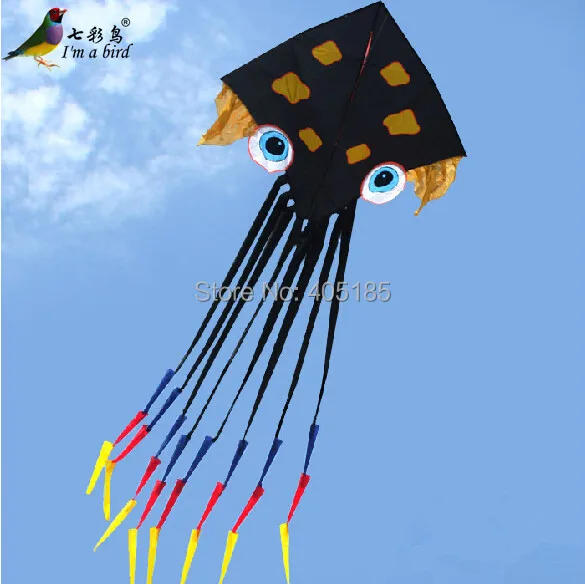 

Free Shipping Outdoor Fun Sports Power Octopus Kite /Plane Octopus With Windsock Tail Good Flying