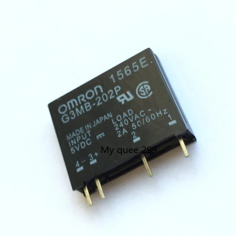 5PCS  G3MB-202P DC-AC PCB SSR In 12VDC Out 240V AC 2A Solid State Relay 
