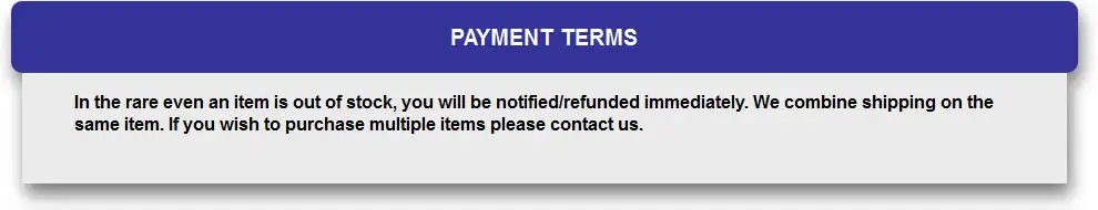 payment terms