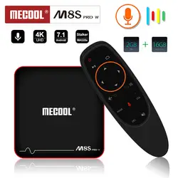 MECOOL M8S Pro W Smart ТВ коробка Android 7,1 голос Управление Amlogic S905W 2 GB 16 GB 2,4 GHz Wi-Fi потоковое Google Play Netflix Сталкер