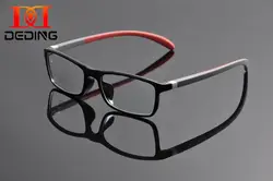 Deding стильные Брендовые мужские очки в оправе, унисекс очки, TR90 Рамка Небьющиеся твист силиконовые храм очки FrameDD1164