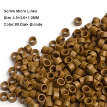 4.5*3.0*3.0 мм 1000 шт./кор. алюминиевая трубка Micro Кольца/ссылки волос Бусины без винта для дреды волос