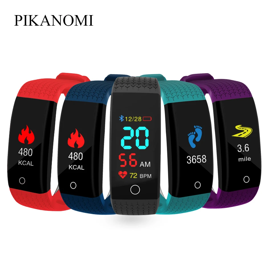 

Heart Rate Monitor Smart Wristband Color Screen Waterproof Smart Bracelet Blood Pressure Fitness Tracker Bluetooth Sport Band