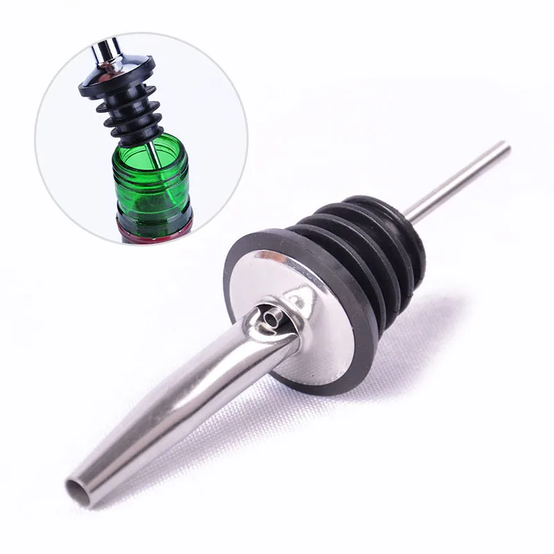 3Pcs/Lot Stainless Steel Bar Bottle Pourers Rubber Bottle Stopper for