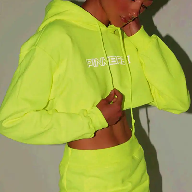 girls neon hoodie