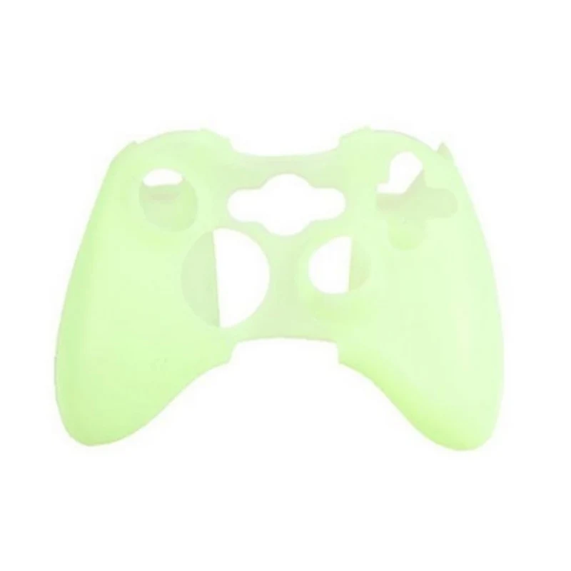 Светящийся силиконовый чехол, защитный рукав, Мягкий Нескользящий чехол для xbox 360, игровой контроллер, высокое качество, аксессуары для игр - Цвет: Зеленый