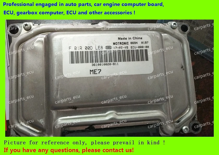 

For F01R00DLE8/F01RB0DLE8 3610010020-B11 ME7 car engine computer board/ME7.8.8/ME17 ECU/Electronic Control Unit/Car pc
