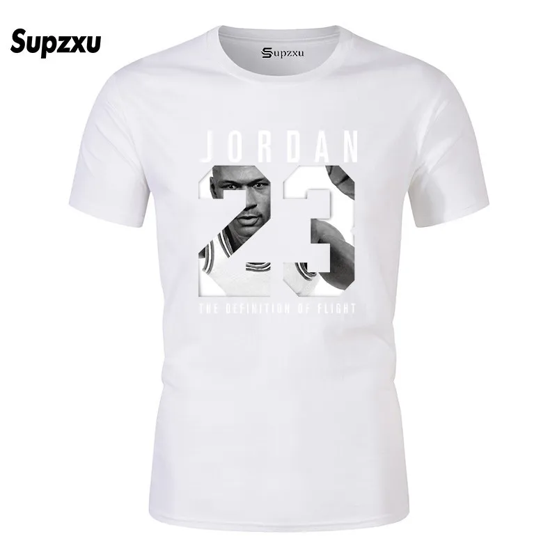 Новая брендовая одежда Jordan 23 Мужская футболка Swag футболка Хлопковая мужская футболка с принтом Homme Фитнес Camisetas хип-хоп Футболка - Цвет: white