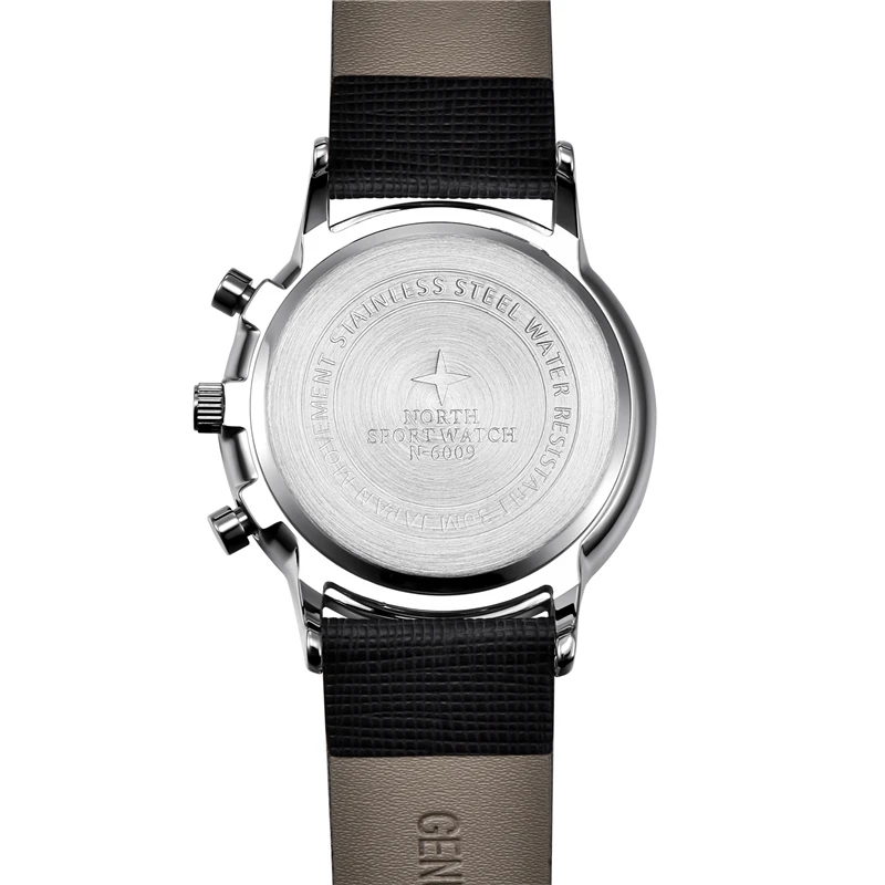 Norte dos Homens Relógios de Alta Marca de Luxo Casual à Prova Moda Quartzo Relógio Masculino Pulseira Couro Dwaterproof Água Esporte