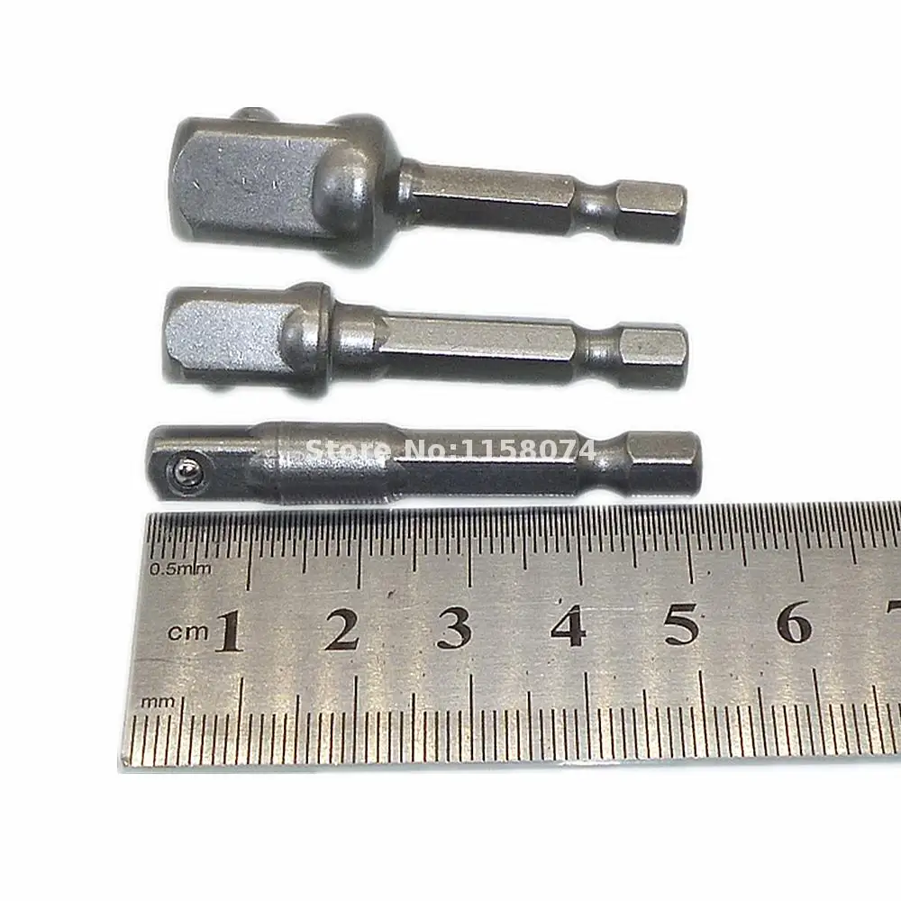 3x Douille Carrée Tournevis Électrique Foret Adaptateur Extension 1//4 /"3//8/" 1//2/"