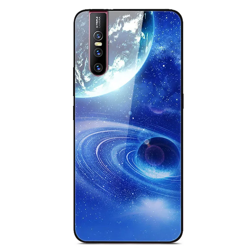 Чехол для VIVO V15 Pro, чехол VIVOV15 Pro из закаленного стекла с изображением планеты космос, стеклянный чехол на заднюю панель для VIVO V15 Pro V15Pro V 15 Pro, чехол - Color: 04