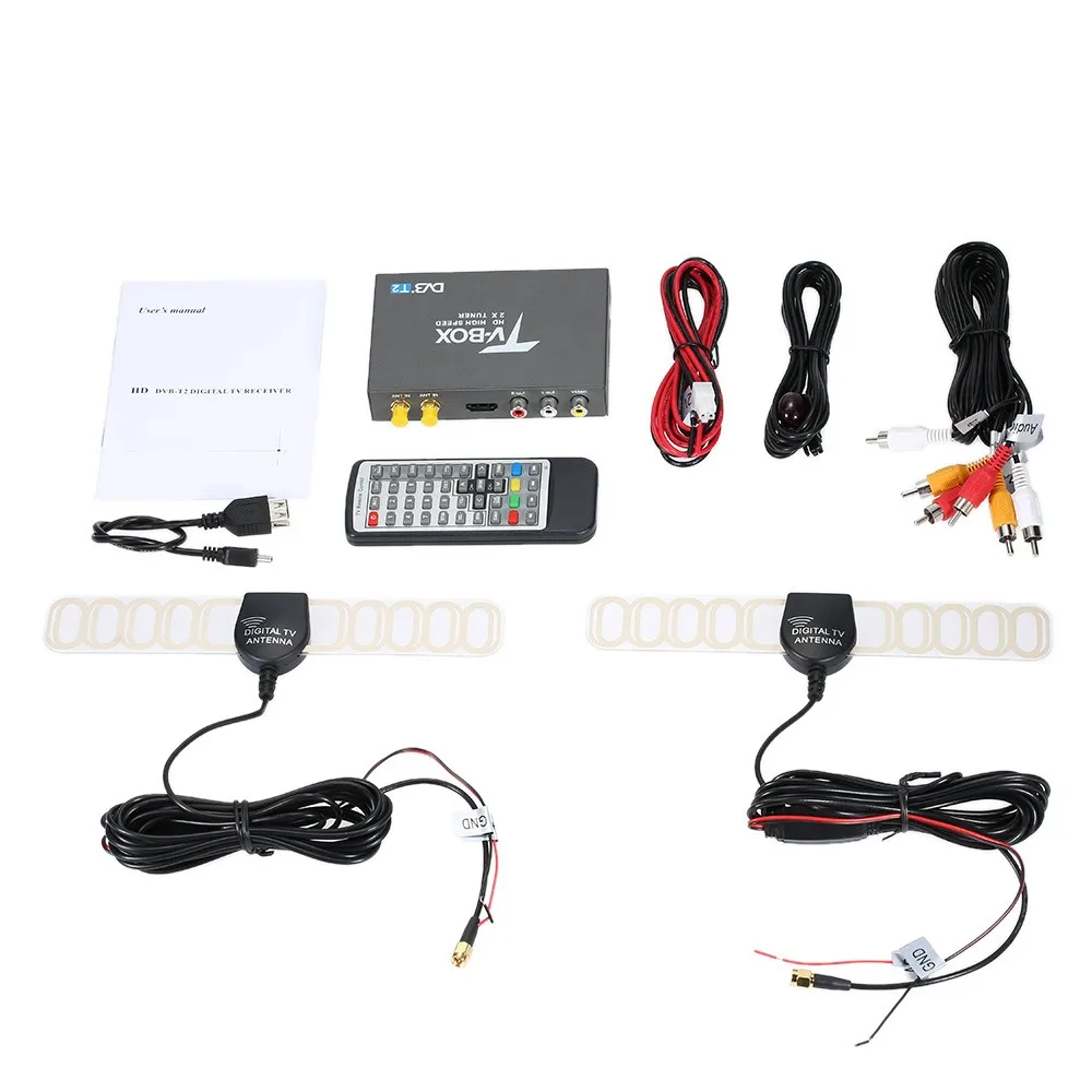 digital tv receiver for car with DVB T2 Tuner Box Support MPEG-1 MPEG-2 MPEG-4 H.264 decoder for RUSSIANAUSTRALIA ETC
