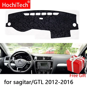 

Rose Pattern Non-slip Dashmat Dash Mat Dashboard Cover Pad Cover Carpet Car Sticker for Volkswagen sagitar 2012-2018 Car Styling